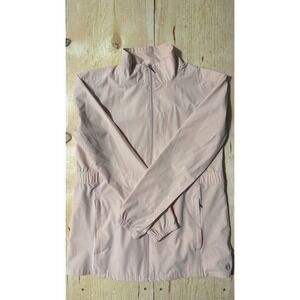 Hang Ten Womens Full Zip Lightweight Windbreaker Jacket Pink Small Mock Neck